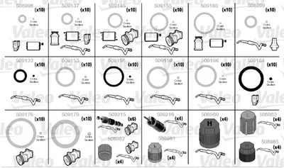 Juego de reparación para anillos tóricos