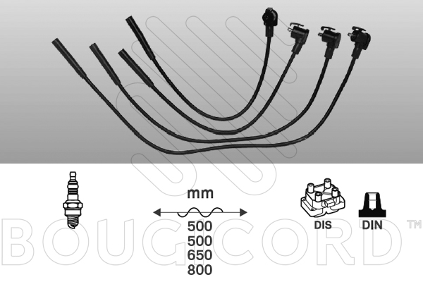 Juego de cables de encendido Ford ESCORT V · Ford ESCORT V Turnier · Ford ESCORT V Saloon