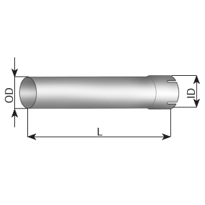 Tubo de escape, universal DINEX 93027