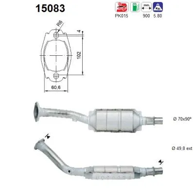 Catalizador Citroën ZX · Peugeot 306 Hatchback · Peugeot 306 Convertible