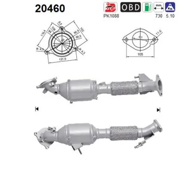 Catalizador Ford C-MAX II · Ford GRAND C-MAX · Ford FOCUS III Saloon