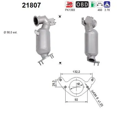 Catalizador Opel INSIGNIA B Grand Sport · Opel INSIGNIA B Sports Tourer · Vauxhall INSIGNIA Mk II Hatchback