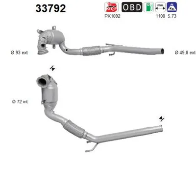 Catalizador Seat LEON ST · Audi A3 Limousine · Vw GOLF VII