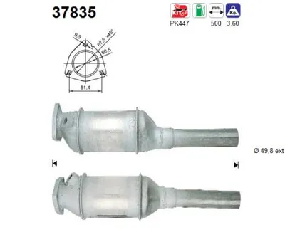 Catalizador Vw GOLF II · Vw PASSAT B3/B4 · Vw PASSAT B3/B4 Variant