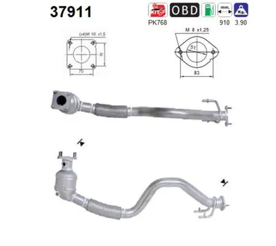 Catalizador Skoda OCTAVIA I Combi · Vw TOURAN · Vw GOLF V