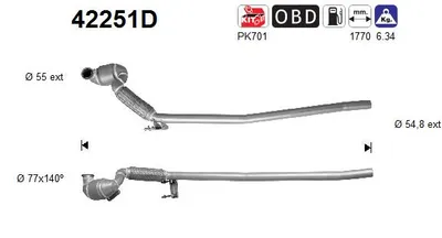 Catalizador Audi A3 · Vw GOLF V · Skoda OCTAVIA II Combi