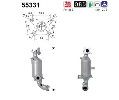 Catalizador Fiat 500 · Fiat PANDA · Fiat 500 C