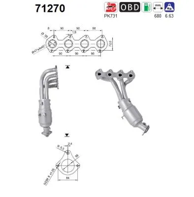 Catalizador Mercedes-Benz C-CLASS T-Model · Mercedes-Benz C-CLASS Coupe · Mercedes-Benz CLK