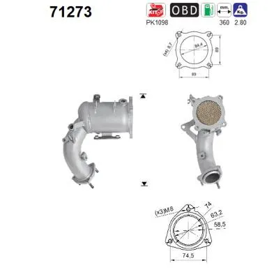 Catalizador Mercedes-Benz B-CLASS Sports Tourer · Mercedes-Benz A-CLASS