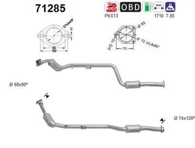 Catalizador Mercedes-Benz CLK · Mercedes-Benz C-CLASS · Mercedes-Benz C-CLASS T-Model