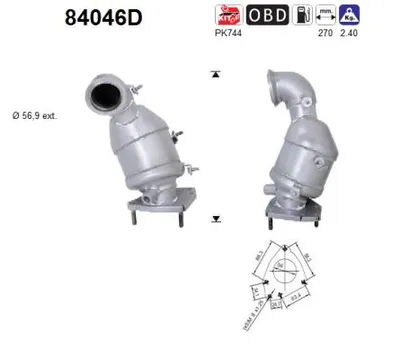 Catalizador Opel ASTRA H Estate Van · Fiat GRANDE PUNTO · Fiat CROMA