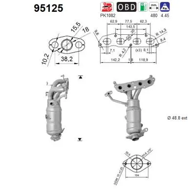 Catalizador Toyota URBAN CRUISER · Toyota YARIS · Daihatsu CHARADE VIII