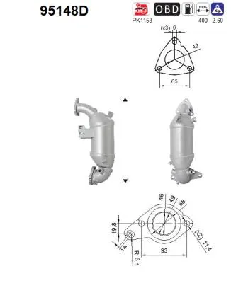 Catalizador Toyota VERSO S · Subaru TREZIA · Toyota YARIS