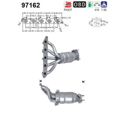 Catalizador Volvo S80 I · Volvo V70 II · Volvo S60 I