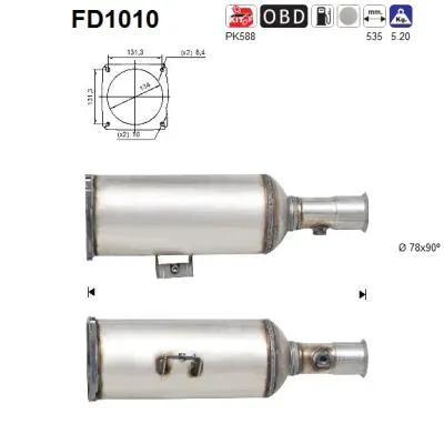 Filtro de partículas Peugeot 807 · Citroën C8 · Lancia PHEDRA