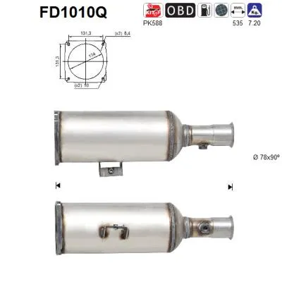 Filtro de partículas Peugeot 807 · Citroën C8 · Lancia PHEDRA