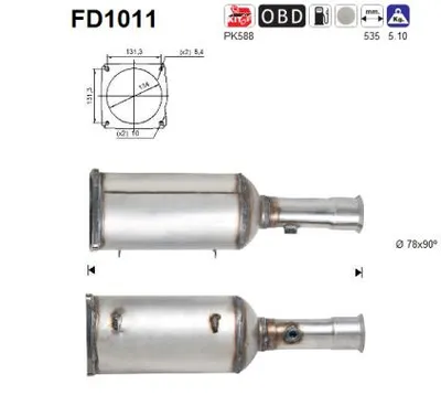 Filtro de partículas Peugeot 807 · Citroën C8 · Lancia PHEDRA