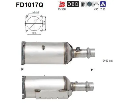 Filtro de partículas Peugeot 307 · Peugeot 307 SW · Peugeot 307 Break