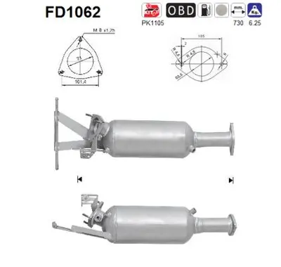 Filtro de partículas Volvo V70 II · Volvo XC70 I Cross Country · Volvo XC90 I