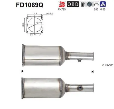 Filtro de partículas Citroën C5 III · Citroën C5 III Break · Peugeot 407