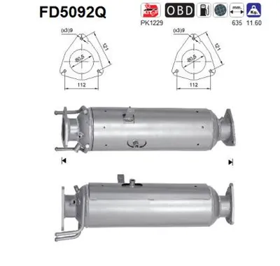 Filtro de partículas Iveco DAILY V Platform/Chassis · Iveco DAILY V Van