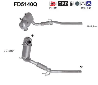 Filtro de partículas Audi A1 · Skoda ROOMSTER Praktik · Audi A1 Sportback