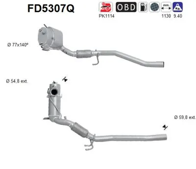 Filtro de partículas Vw PASSAT B6 · Vw PASSAT B6 Variant · Vw PASSAT CC B6