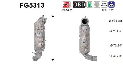 Filtro de partículas Peugeot 308 SW II · Peugeot 308 II · Peugeot 208 I
