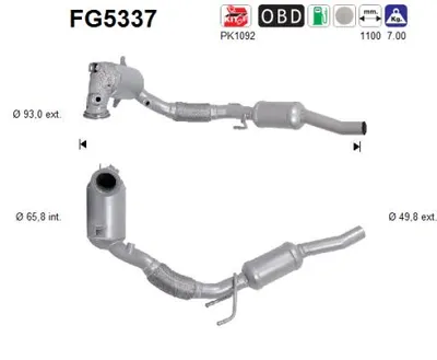 Filtro de partículas Seat LEON · Seat LEON ST · Vw GOLF SPORTSVAN VII