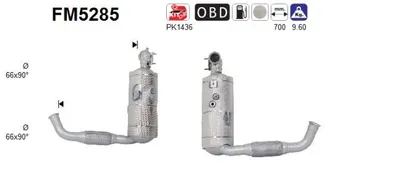 Filtro de partículas Ford TRANSIT CONNECT V408 Box Body/MPV · Ford TRANSIT CONNECT MPV · Ford TOURNEO CONNECT / GRAND TOURNEO CONNECT V408 MPV