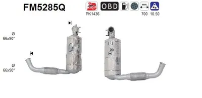 Filtro de partículas Ford TRANSIT CONNECT V408 Box Body/MPV · Ford TRANSIT CONNECT MPV · Ford TOURNEO CONNECT / GRAND TOURNEO CONNECT V408 MPV