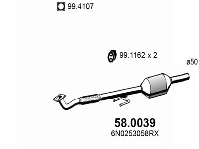 Catalizador Seat AROSA · Vw POLO III · Vw POLO III CLASSIC