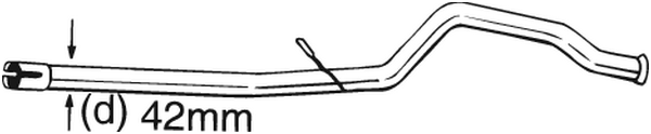 Tubo reparación, catalizador Peugeot 206 Hatchback