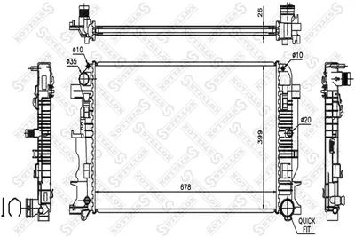 Radiador, refrigeración del motor Mercedes-Benz SPRINTER 3-t Bus · Mercedes-Benz SPRINTER 3-t Van · Mercedes-Benz SPRINTER 3-t Platform/Chassis