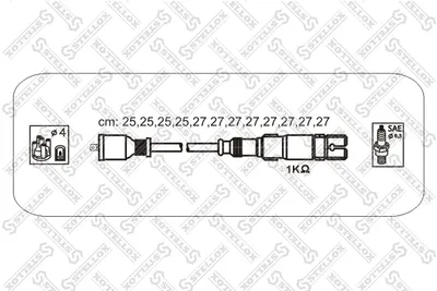 Juego de cables de encendido Chrysler CROSSFIRE · Mercedes-Benz G-CLASS · Mercedes-Benz C-CLASS