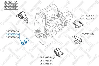 Soporte, motor STELLOX 25-73027-SX