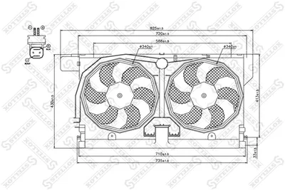 Ventilador, refrigeración del motor Citroën XANTIA · Citroën XM · Citroën XM Break