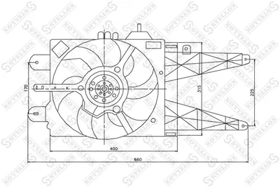 Ventilador, refrigeración del motor Fiat PUNTO · Fiat PUNTO Hatchback Van