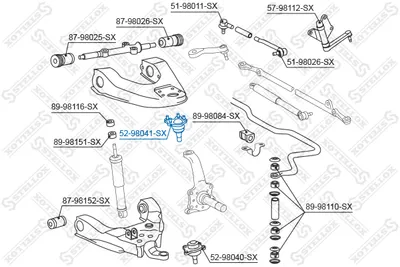 Rótula de suspensión/carga Toyota 4 RUNNER II · Toyota 4 RUNNER I · Toyota HILUX IV Pickup