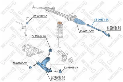 Articulación axial, barra de acoplamiento Citroën C1 · Citroën C1 II · Peugeot 107