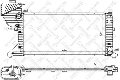 Radiador, refrigeración del motor Mercedes-Benz SPRINTER 2-t Platform/Chassis · Mercedes-Benz SPRINTER 2-t Van · Mercedes-Benz SPRINTER 2-t Bus