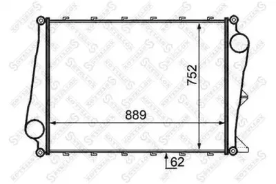 Radiador de aire de admisión STELLOX 81-10806-SX