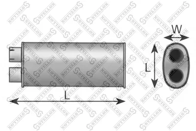 Silenciador central/posterior STELLOX 82-03062-SX