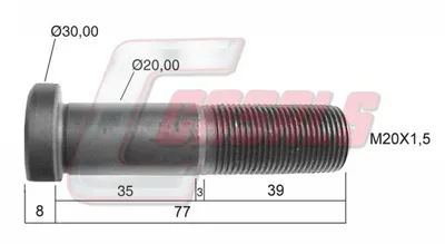 Perno de rueda CASALS 21246