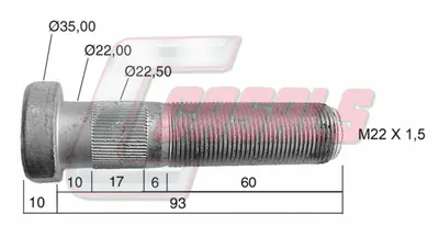 Perno de rueda CASALS 21475