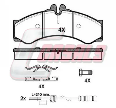 Juego de pastillas de freno Iveco DAILY I Van · Iveco DAILY I Platform/Chassis · Iveco DAILY II Van