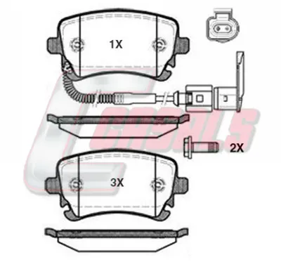 Juego de pastillas de freno Vw MULTIVAN T5 · Vw TRANSPORTER T5 Platform/Chassis (7JD, 7JE, 7JL, 7JY, 7JZ, 7F · Vw TRANSPORTER T5 Van