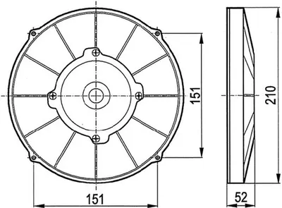 Ventilador, refrigeración del motor ACR 166003
