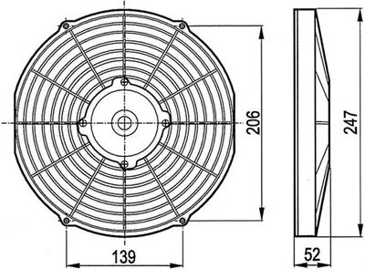 Ventilador, refrigeración del motor ACR 166011