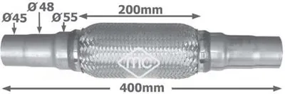 Unión flexible, escape Metalcaucho 02047